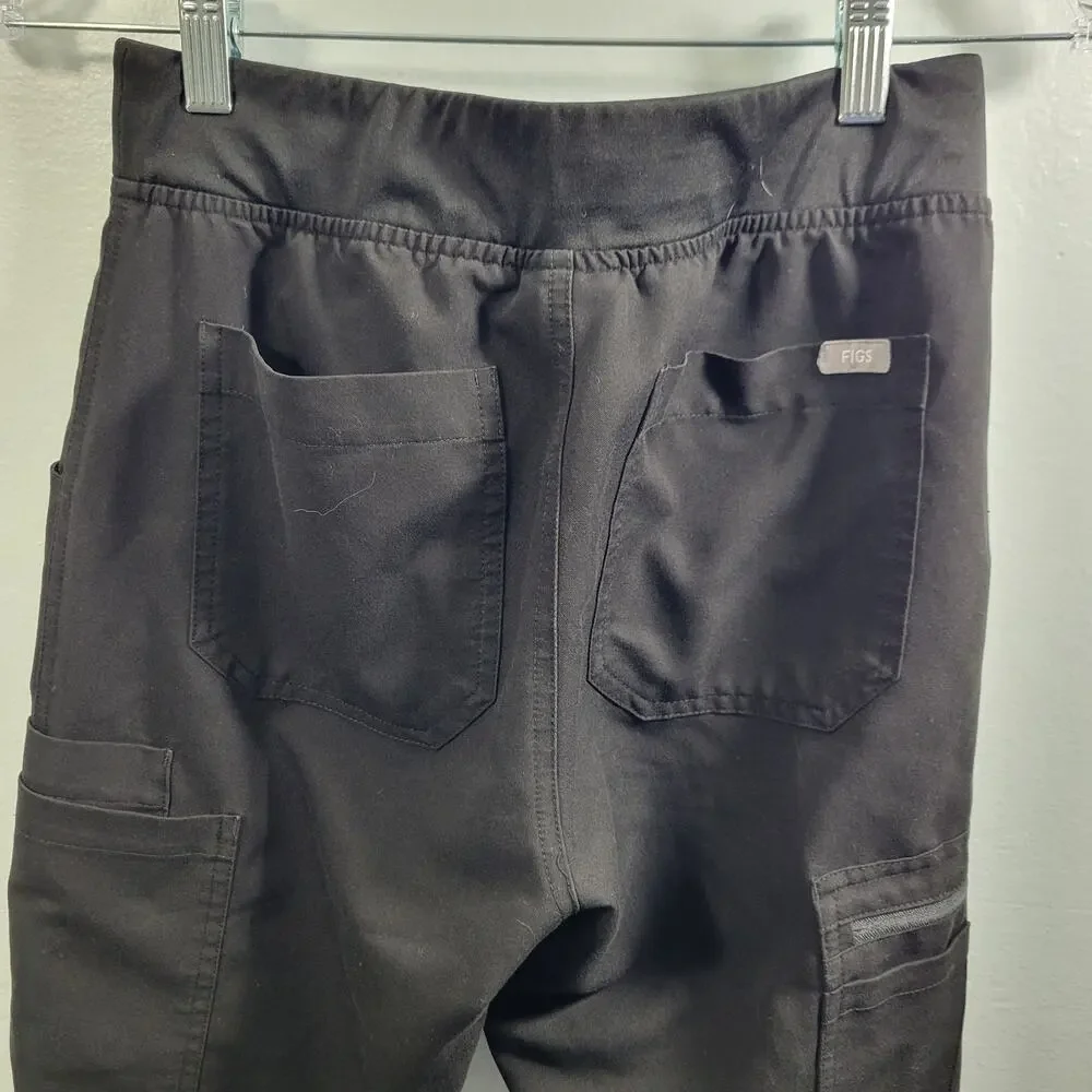Figs Women's Black Cargo Style Pants Size XS 31826-1310